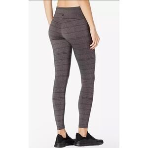 Prana Women's Transform 7/8 Leggings - Charcoal Black Stripe Activewear‎ - XS